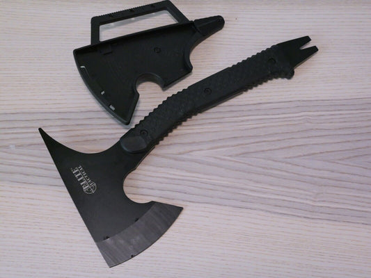Full Tang Elite Tactical Axe 15" SHARP XL Heavy Duty 2.5 Lbs Black Stealth Swat