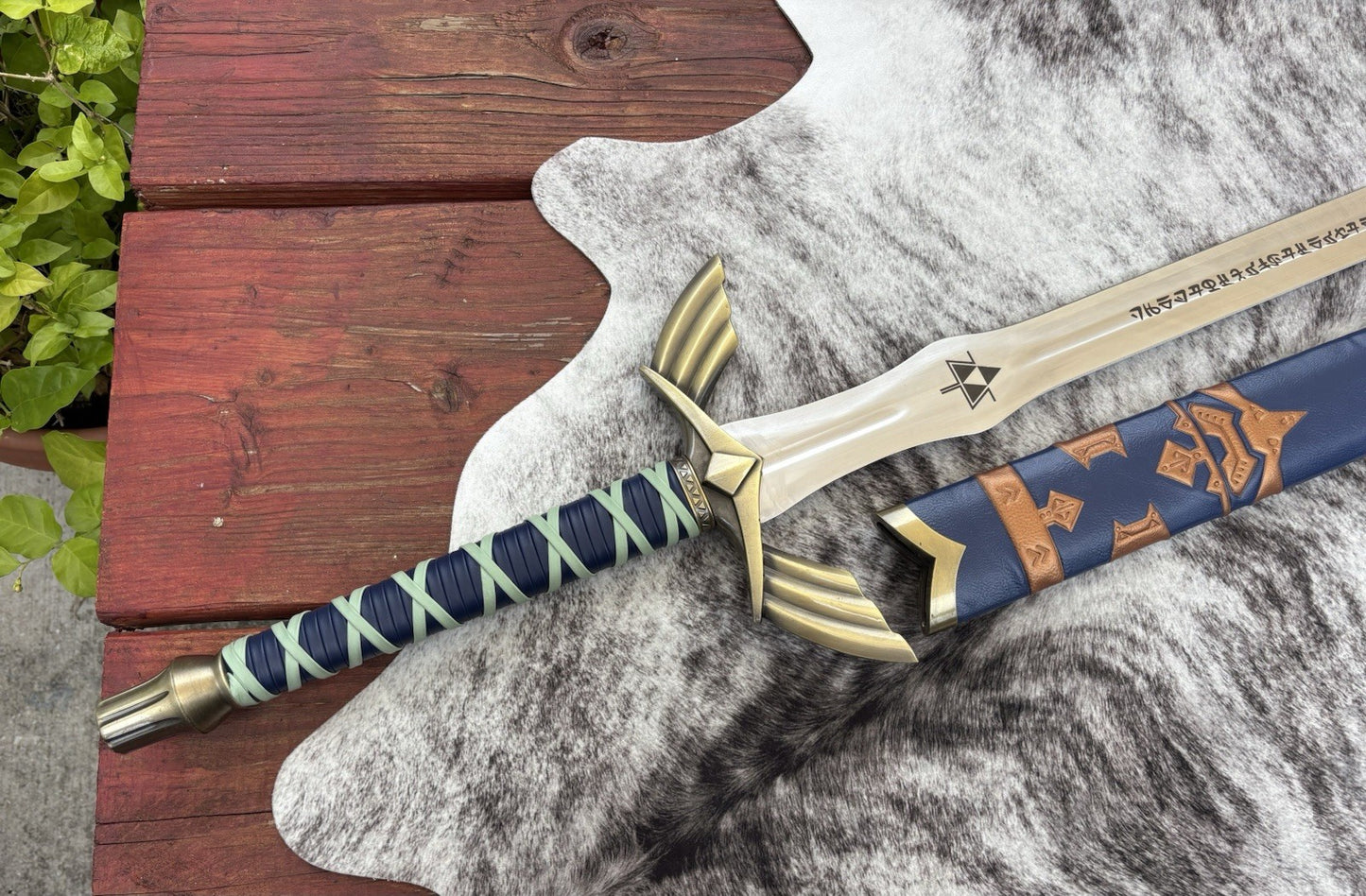 49" LARGE 1:1 Legend of Zelda Master Sword Skyward Replica Blade Blue Link Hyrul