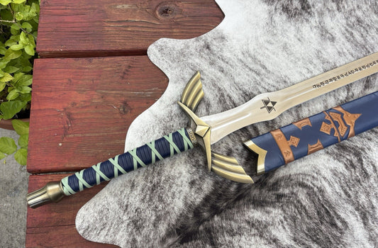 49" LARGE 1:1 Legend of Zelda Master Sword Skyward Replica Blade Blue Link Hyrul
