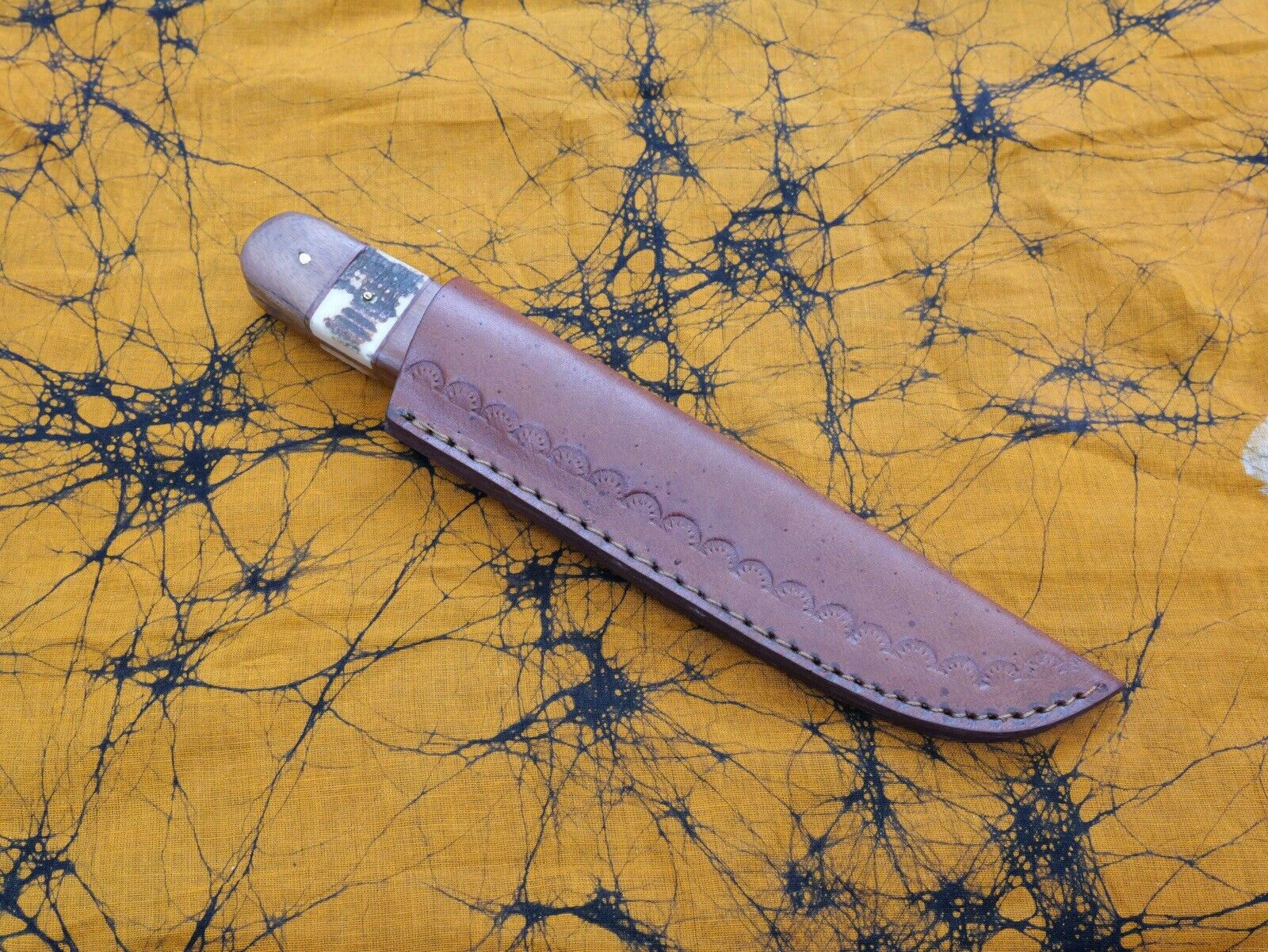 9” Puukko Knife Forged Full Tang Sharp Custom Leather Sheath Hand Stitched Finka