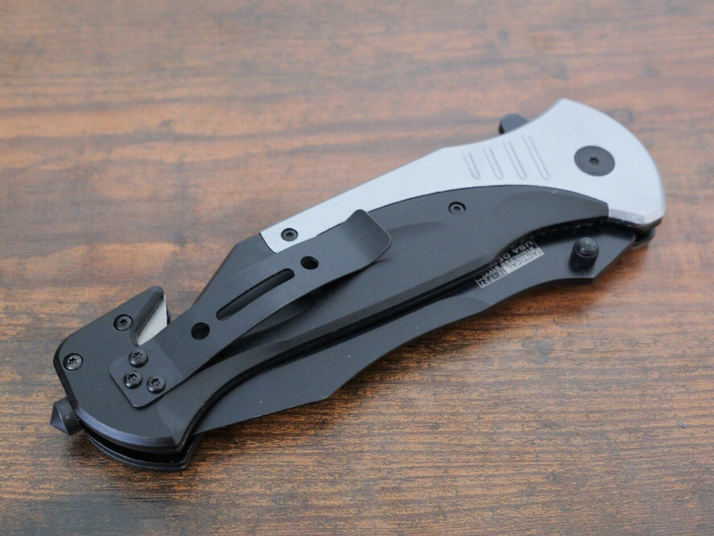 11” Mega XL Folding Pocket Knife Sprint Assist Black Big Heavy Duty Metal Xtreme