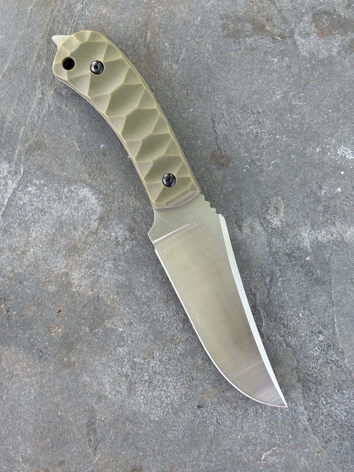 20cm Fixed Blade Pocket Knife D2 Steel Full Tang Kydex Sheath Nylon Fiber Handle
