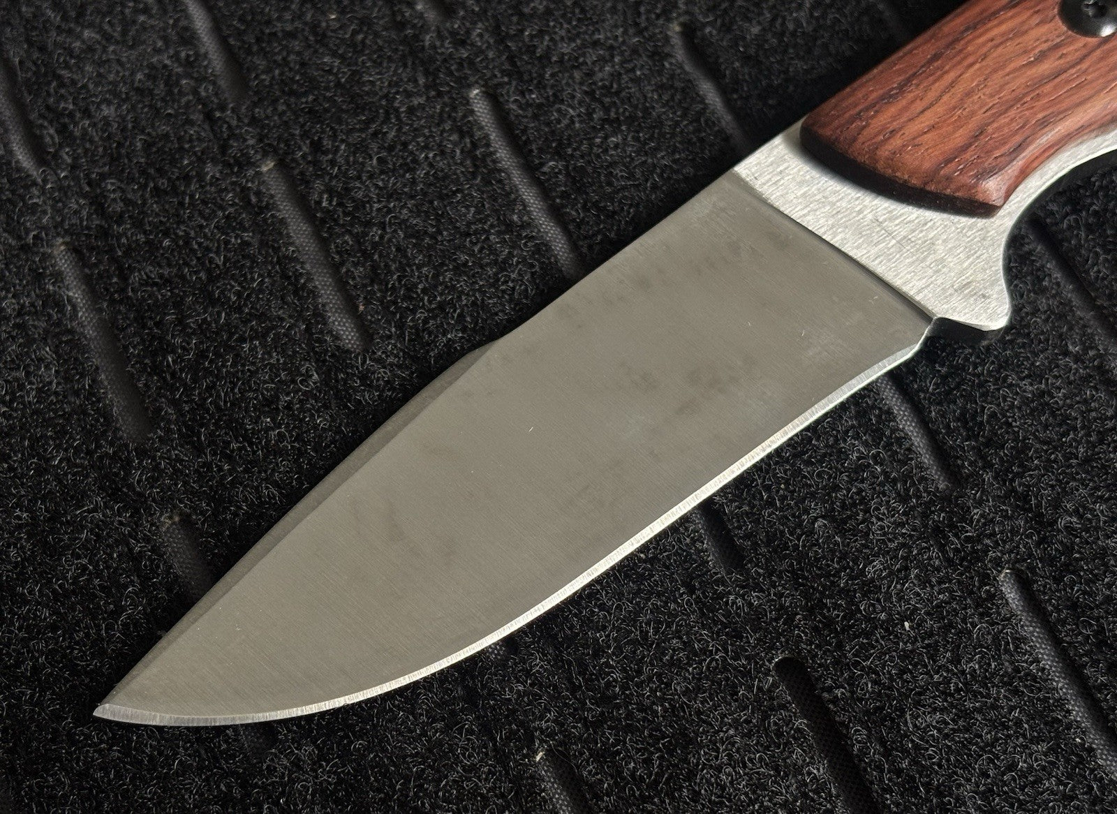 8” Fixed Blade Knife Full Tang Wood Handle Kydex Sheath Vertical Horizontal