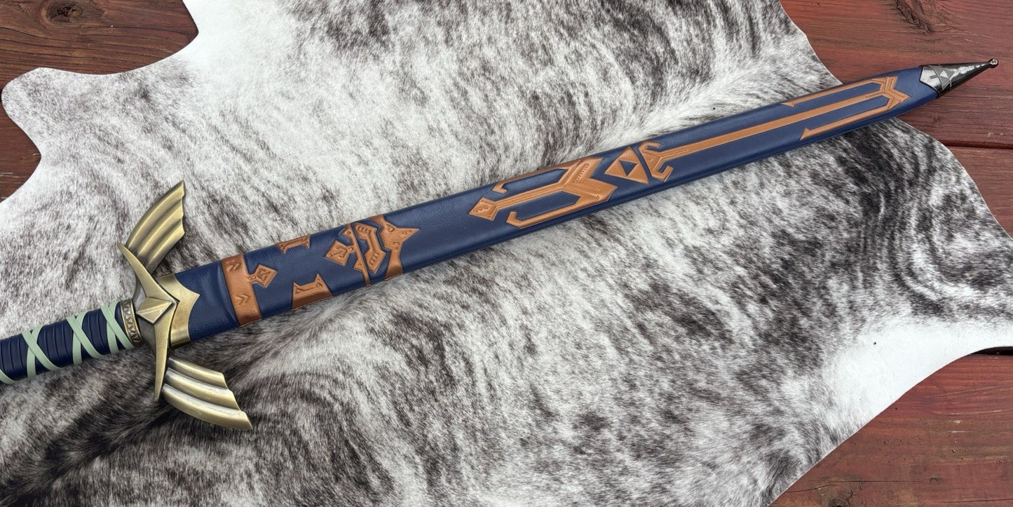 49" LARGE 1:1 Legend of Zelda Master Sword Skyward Replica Blade Blue Link Hyrul