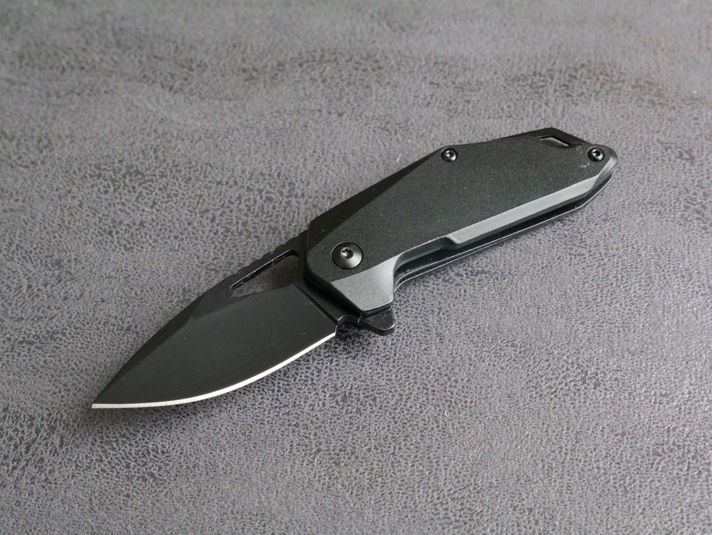 3” Pocket Knife Folding Black Spring Assist Full Metal