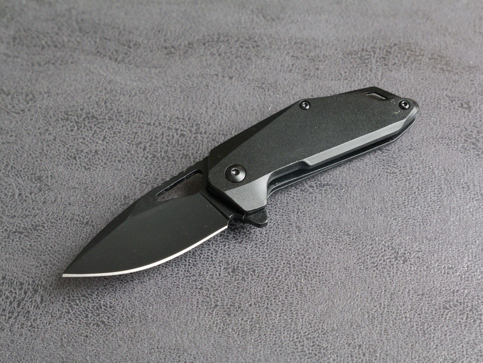 3” Pocket Knife Folding Black Spring Assist Full Metal