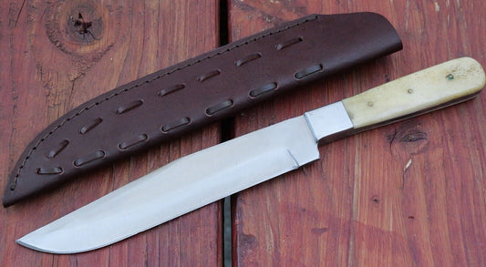 13” Fixed Blade Knife High Carbon Steel Full Tang Thick Blade Heavy Gauge Sharp