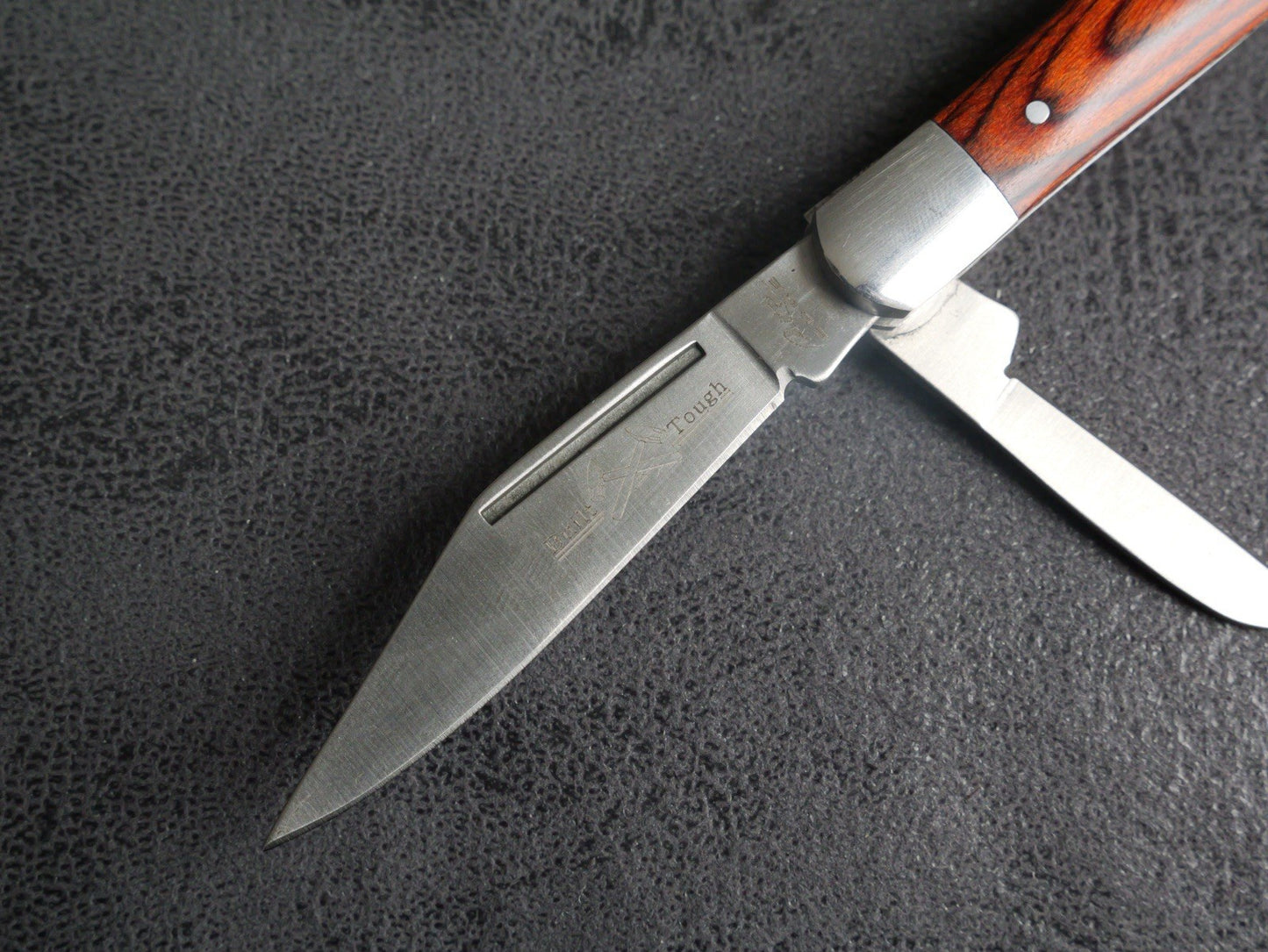 3” Stockman Knife Classic Folding Pocket Knife 3 Blades Sharp Wood Handle Edc
