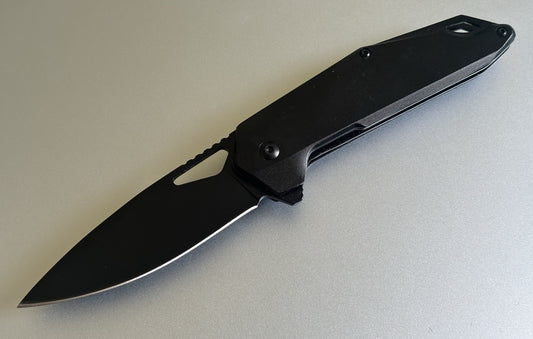 4” Pocket Knife Folding Black Spring Assist Full Metal Medium Conceal Carry