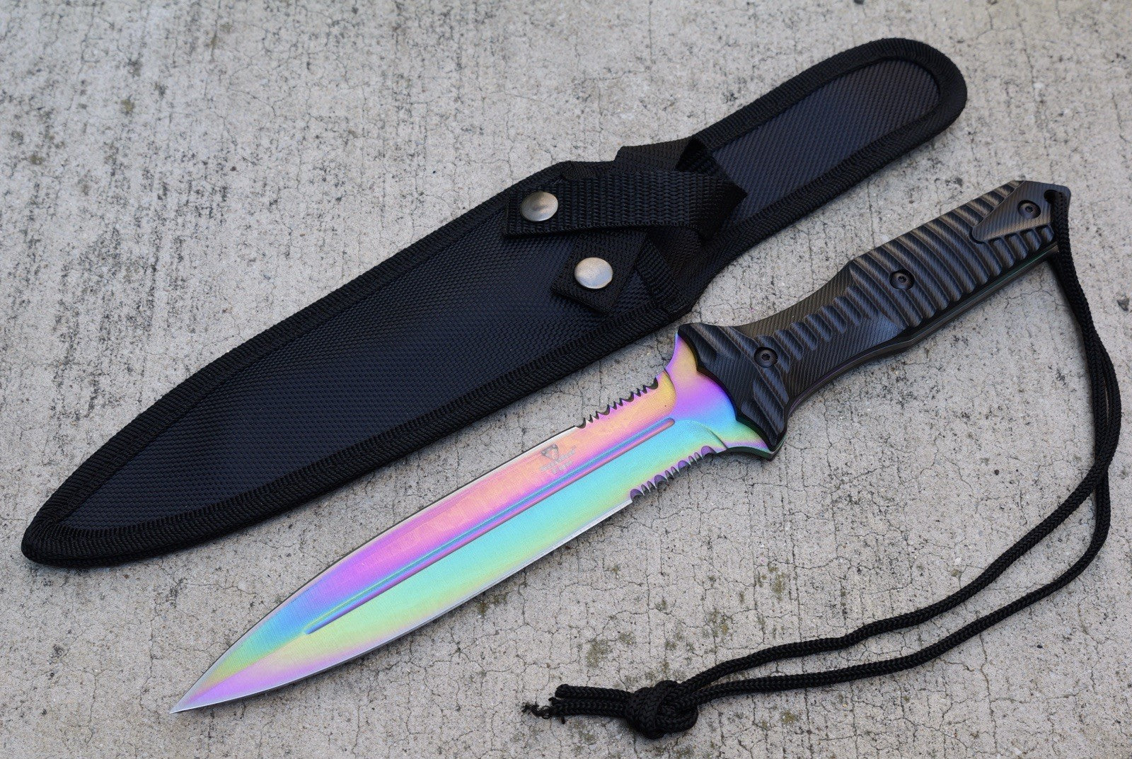 13” Fixed Blade Knife Spear Point Double Edge Full Tang Sharp Spear Point RB