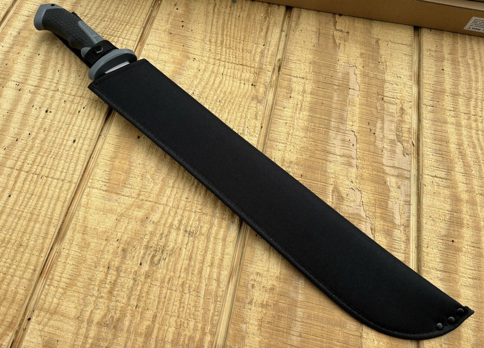 25” Machete Full Size Rubber Handle Sawback Thick Gauge Steel Razor Sharp Sheath