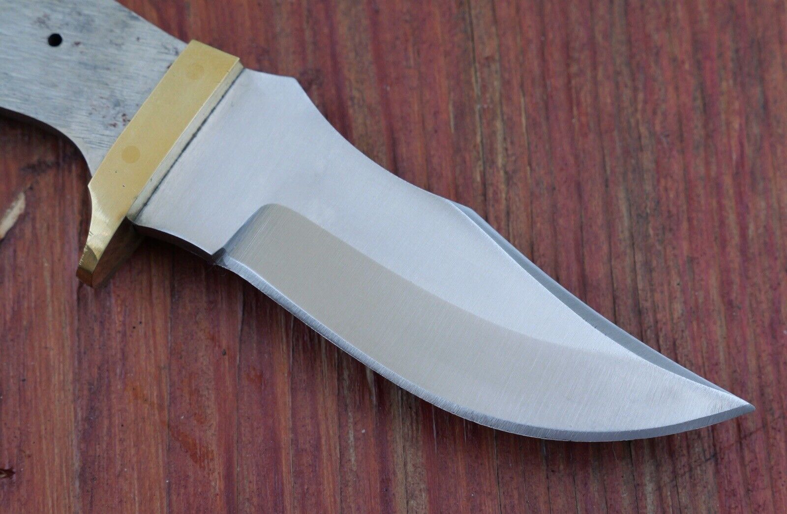 7” Blank Knife Fixed Blade Full Tang Brass Guard DIY Knifemaking