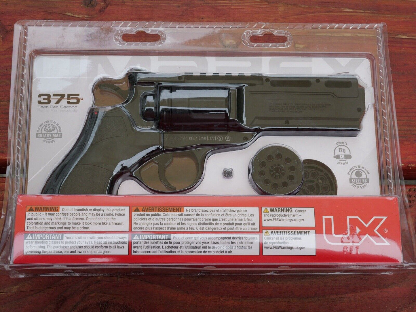 Umarex 2252109 Brodax Air Pistol .177 BB Gun Revolver Style Metal