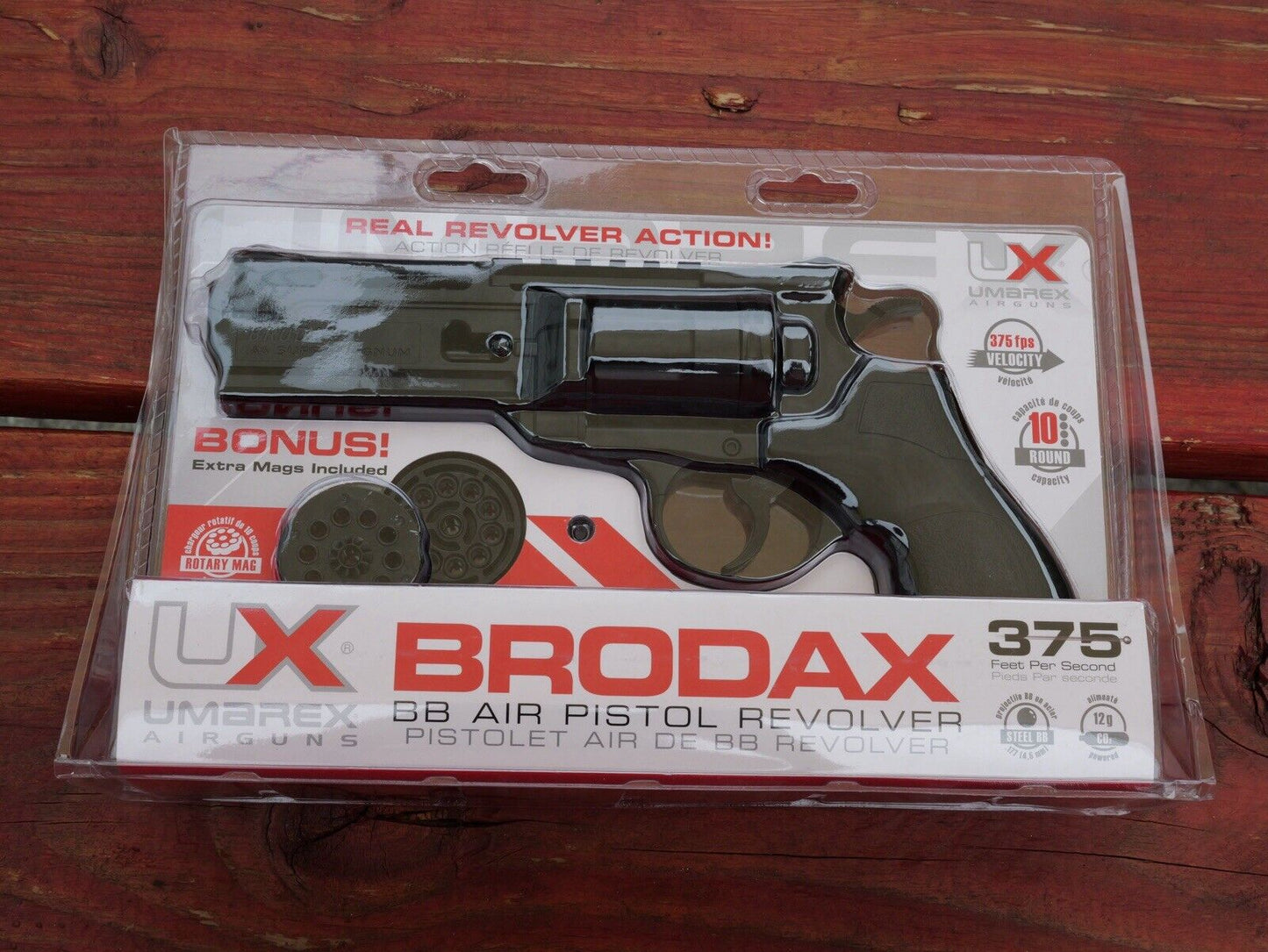 Umarex 2252109 Brodax Air Pistol .177 BB Gun Revolver Style Metal