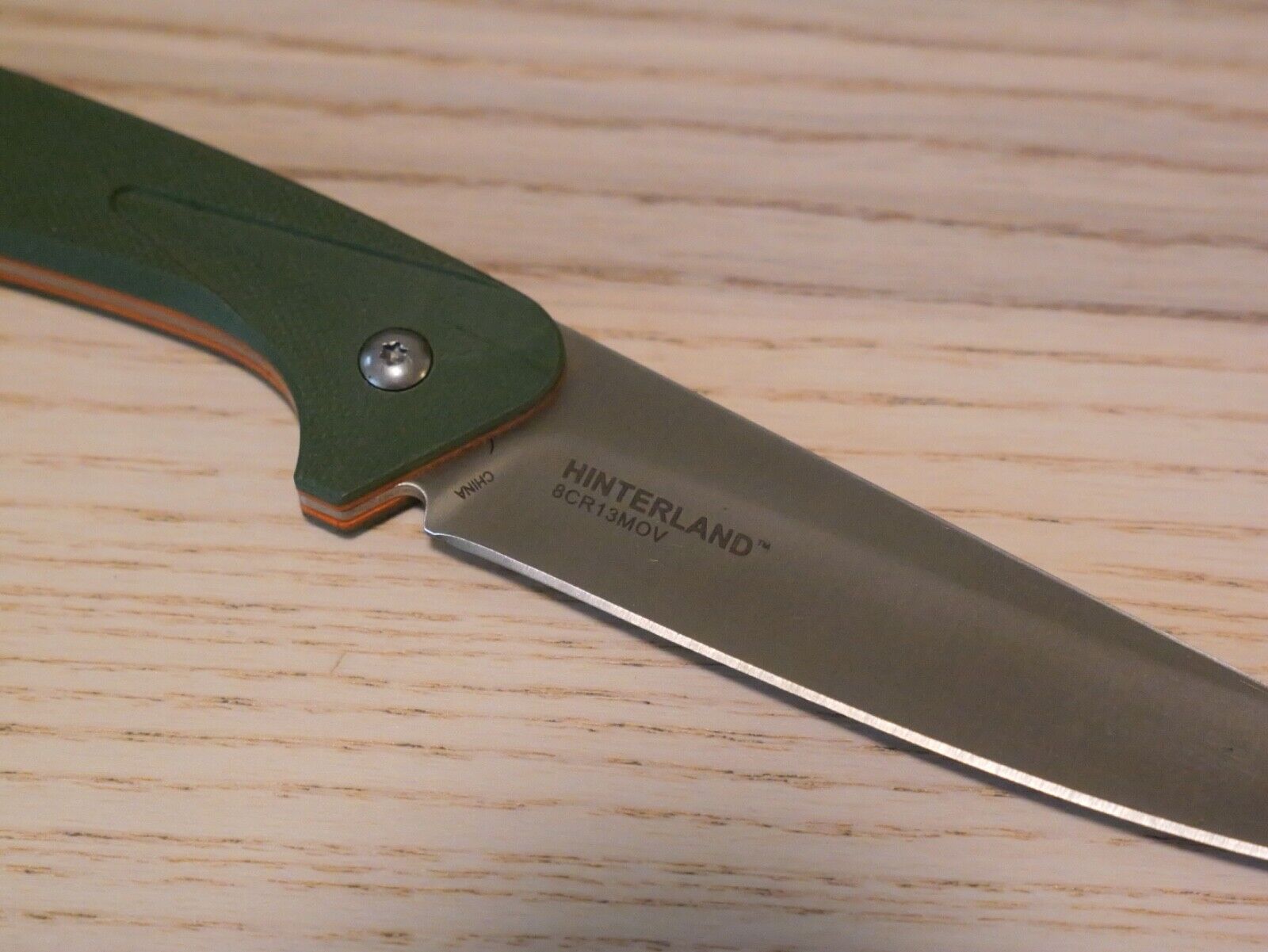 9" Fixed Blade Knife Horizontal Carry Hinterland Full Tang Green Tactical Sharp