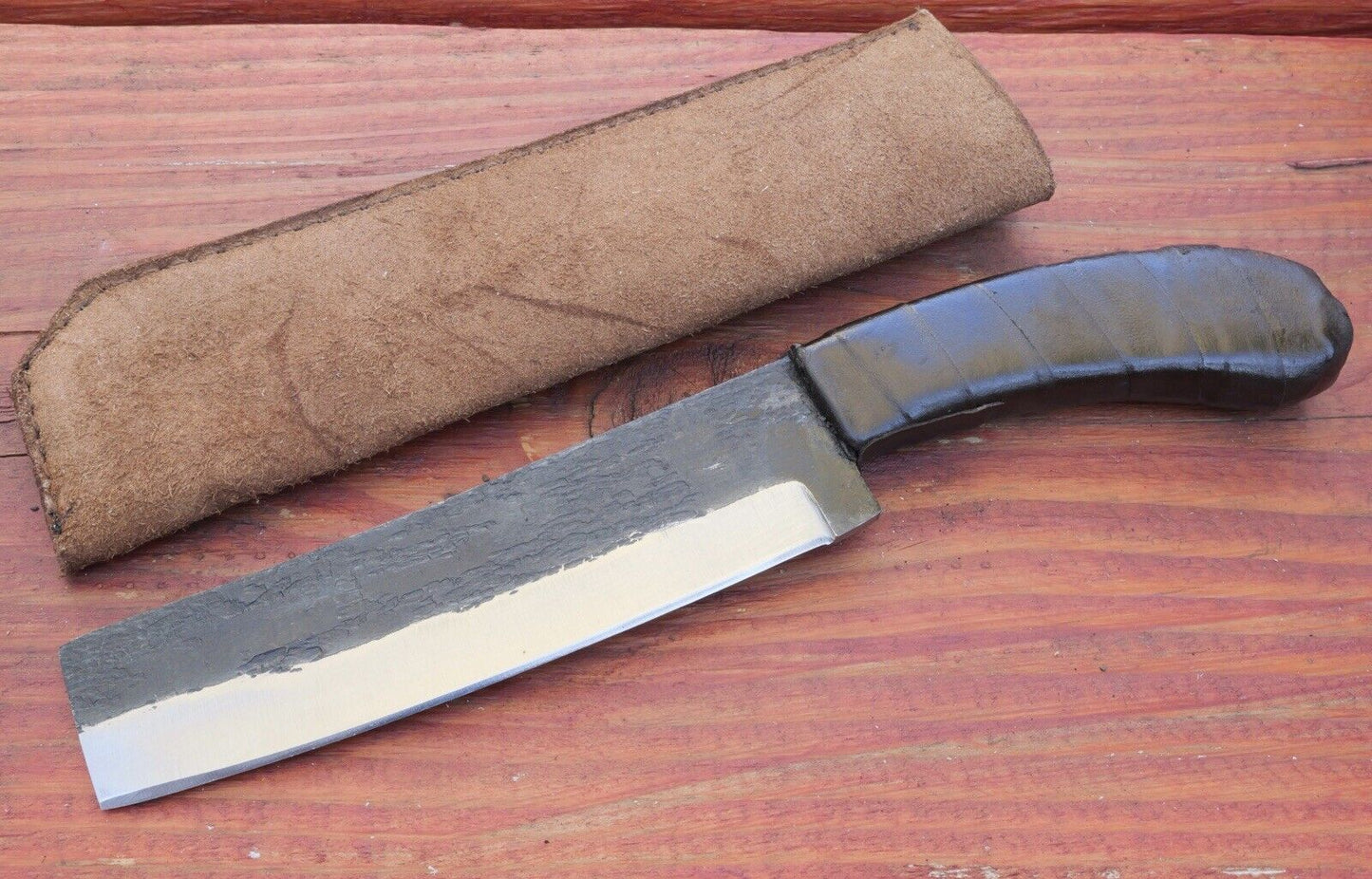 12” Mini Machete Hand Forged Chopper Carbon Steel Rustic Crude Heavy Duty Thick