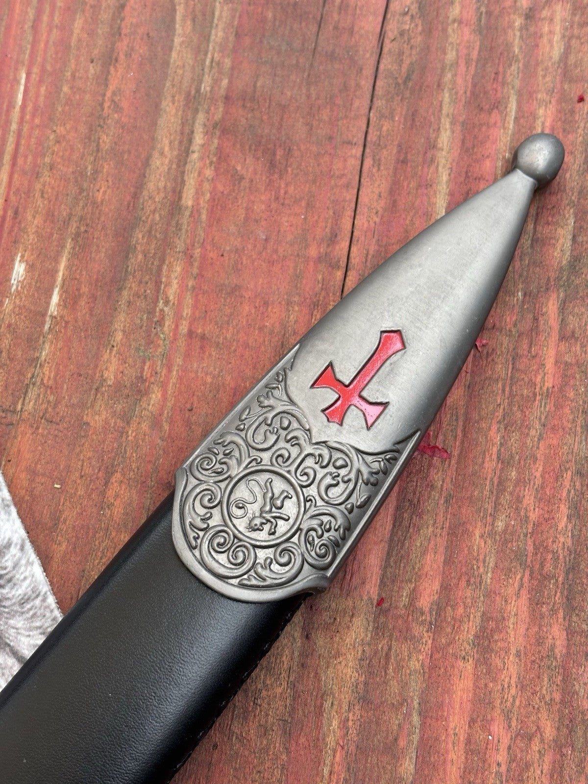 38” Crusader Sword Knights Templar Metal Scabbard Amazing Quality Double Edge