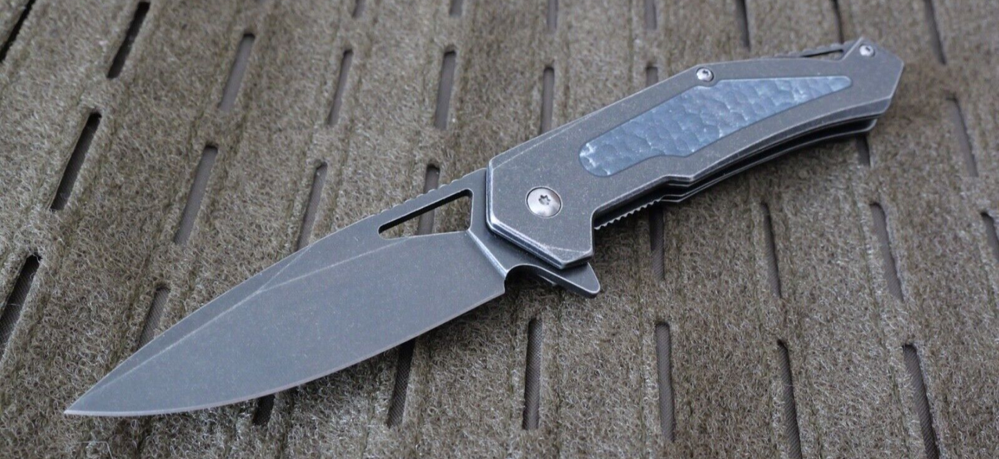 New Modern Pocket Knife All Metal Sharp High Quality Full Size Spring Assist 8"