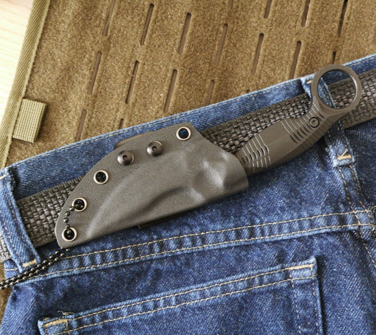 Horizontal Carry Fixed Blade Knife 19cm Overall Neck Knife Tactical 8CR13 Steel