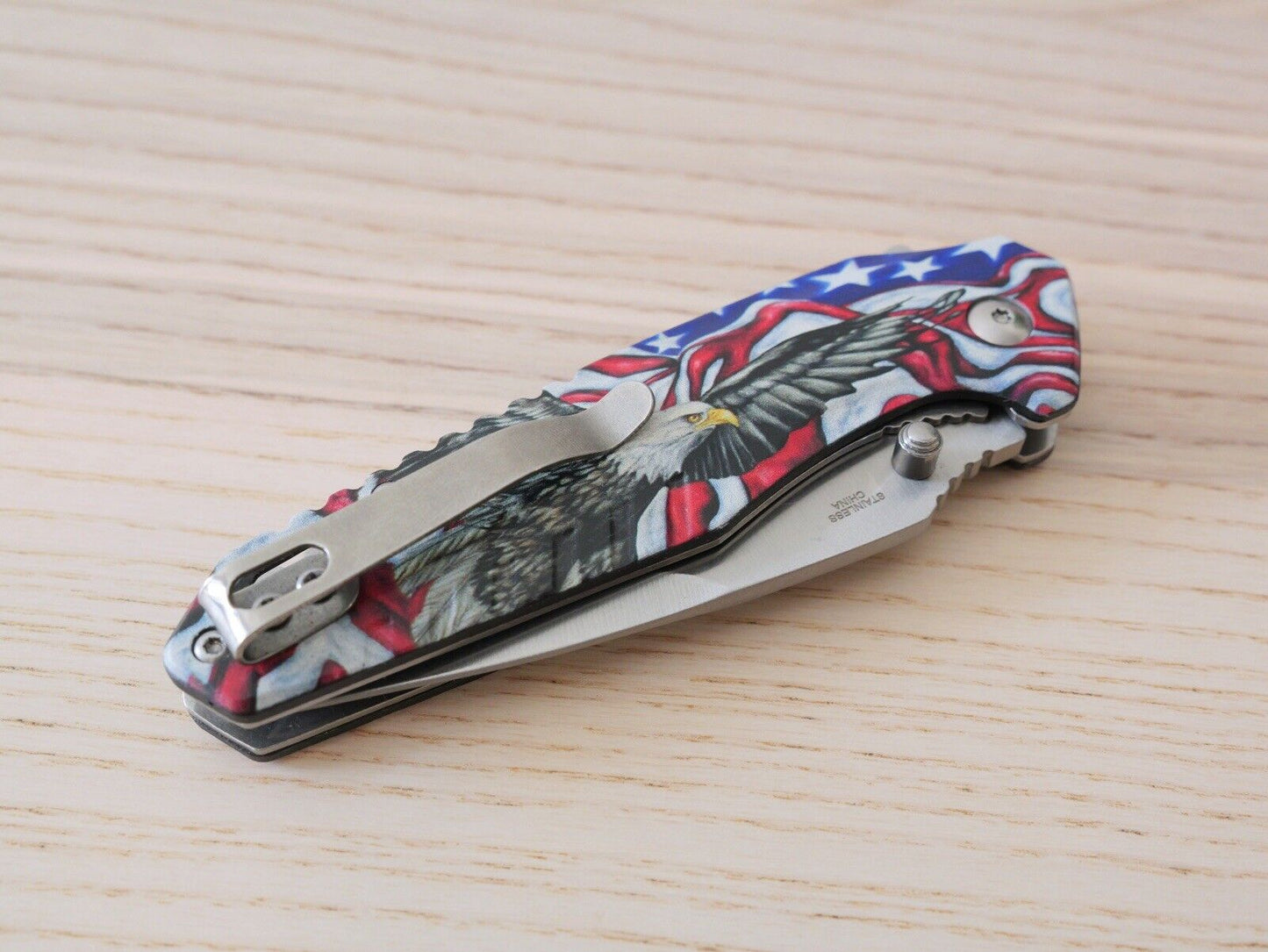 Trump Pocket Knife Saved By God Donald Spring Assist Belt Clip Folding Sharp USA