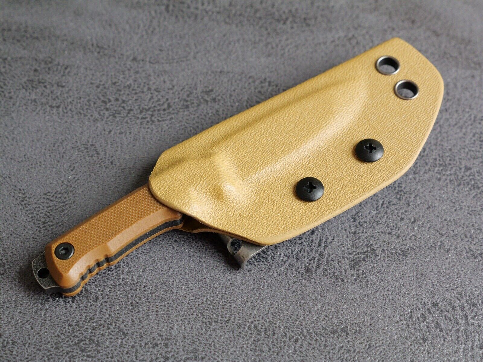 12cm Fixed Blade Knife Kydex Sheath Full Tang Back Pocket Clip Horizontal Carry