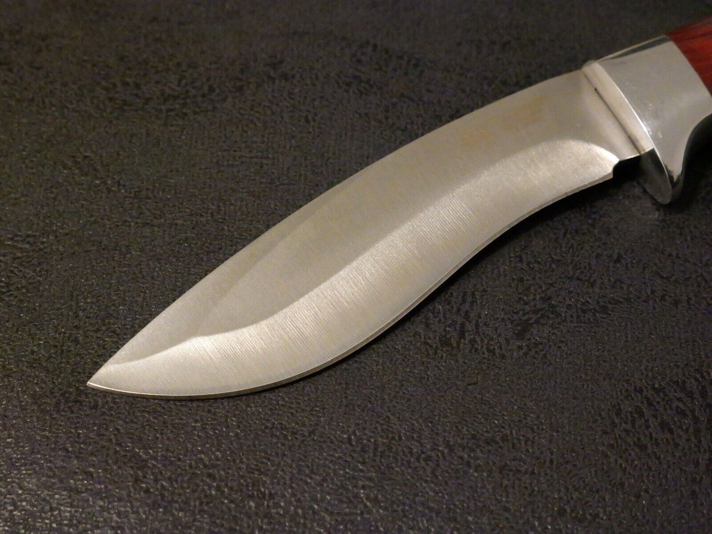 9” Mini Kukri Fixed Blade Knife Wood Handle Nylon Sheath 440 Stainless Steel Edc