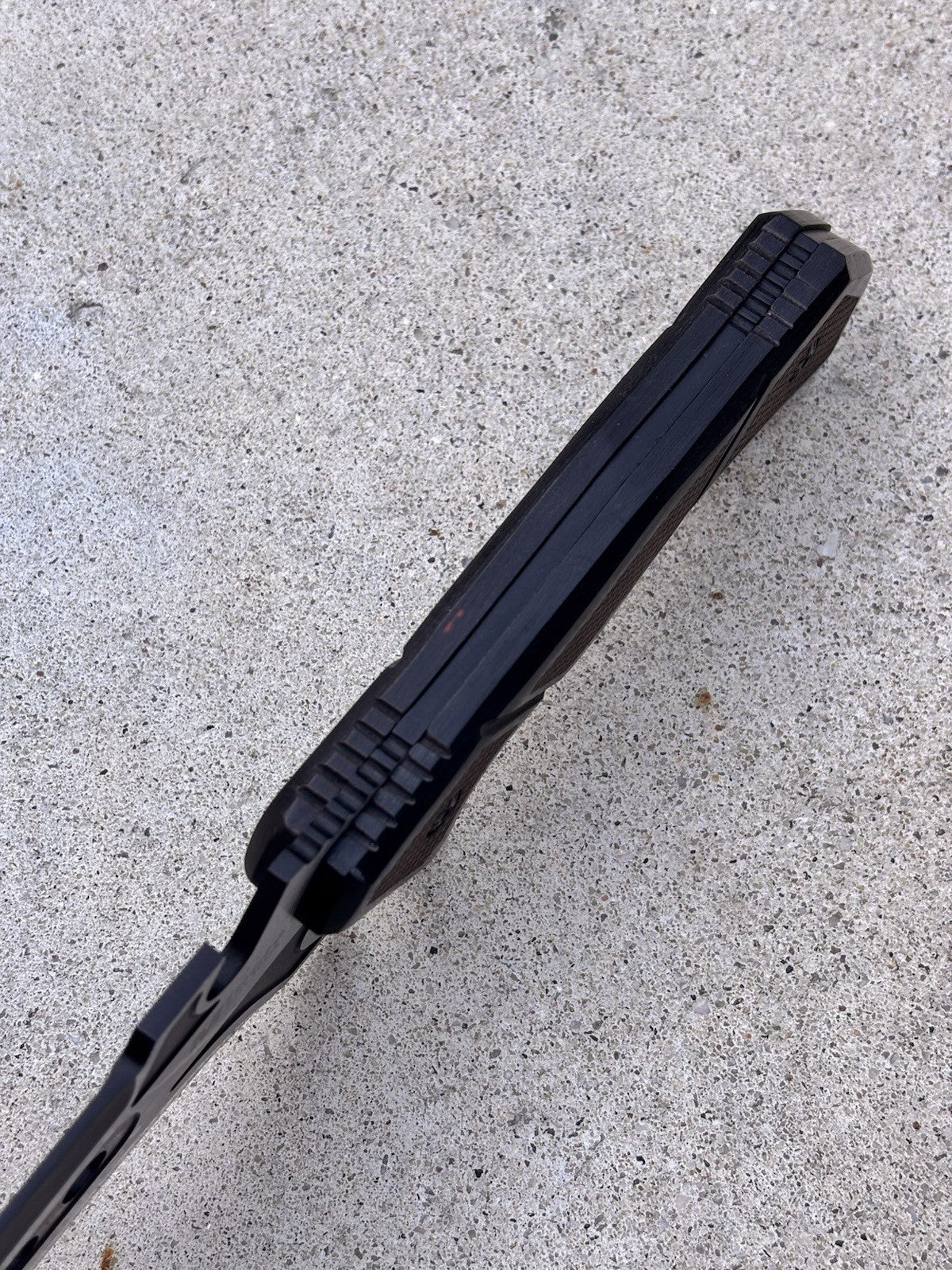15” Fixed Blade Knife Wood Handle Black Grey Sci-fi Nylon Sheath Full Tang