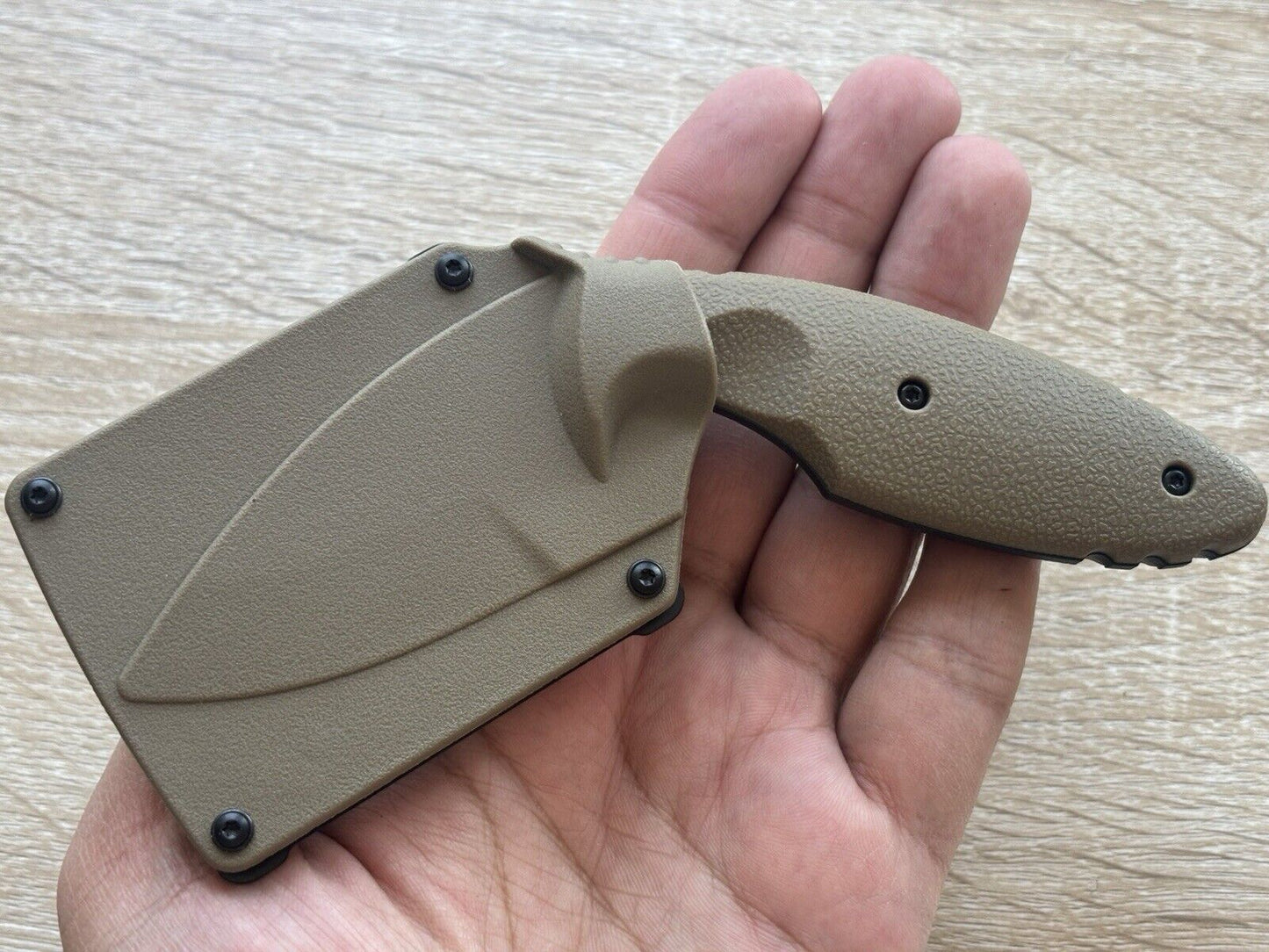 Stealth Fixed Blade Knife Mini Combat Knife 5" 440c Tactical Horizontal Carry