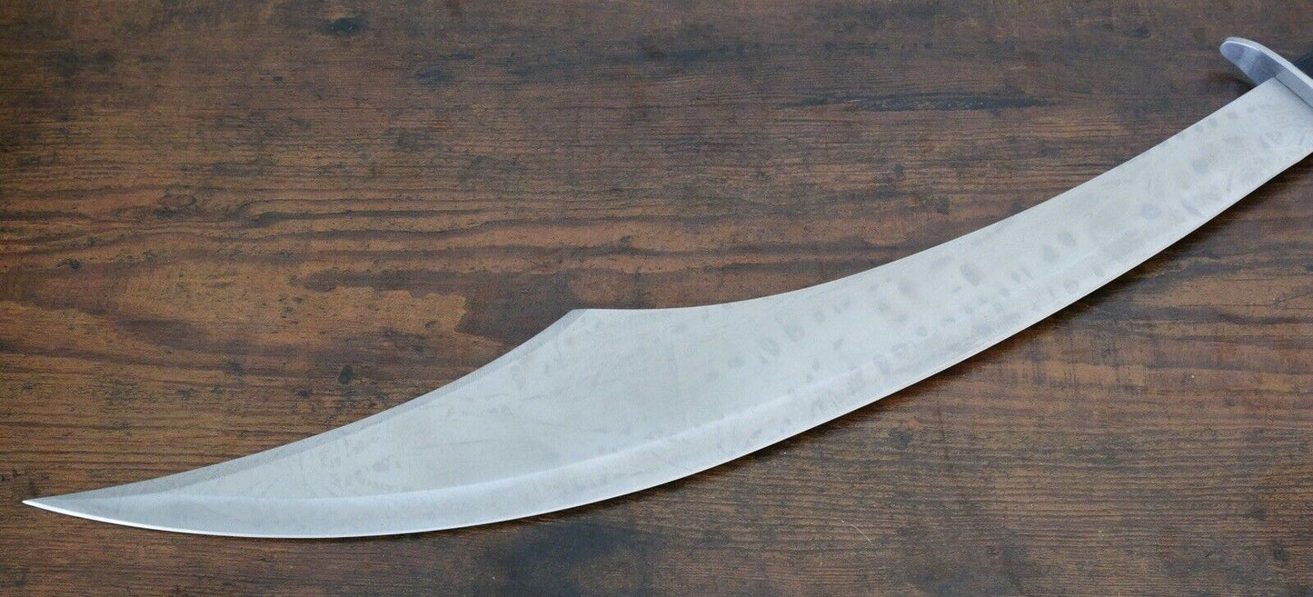 25” Scimitar Full Tang Wood Handle Nylon Sheath 18” Curved Blade Back Strap