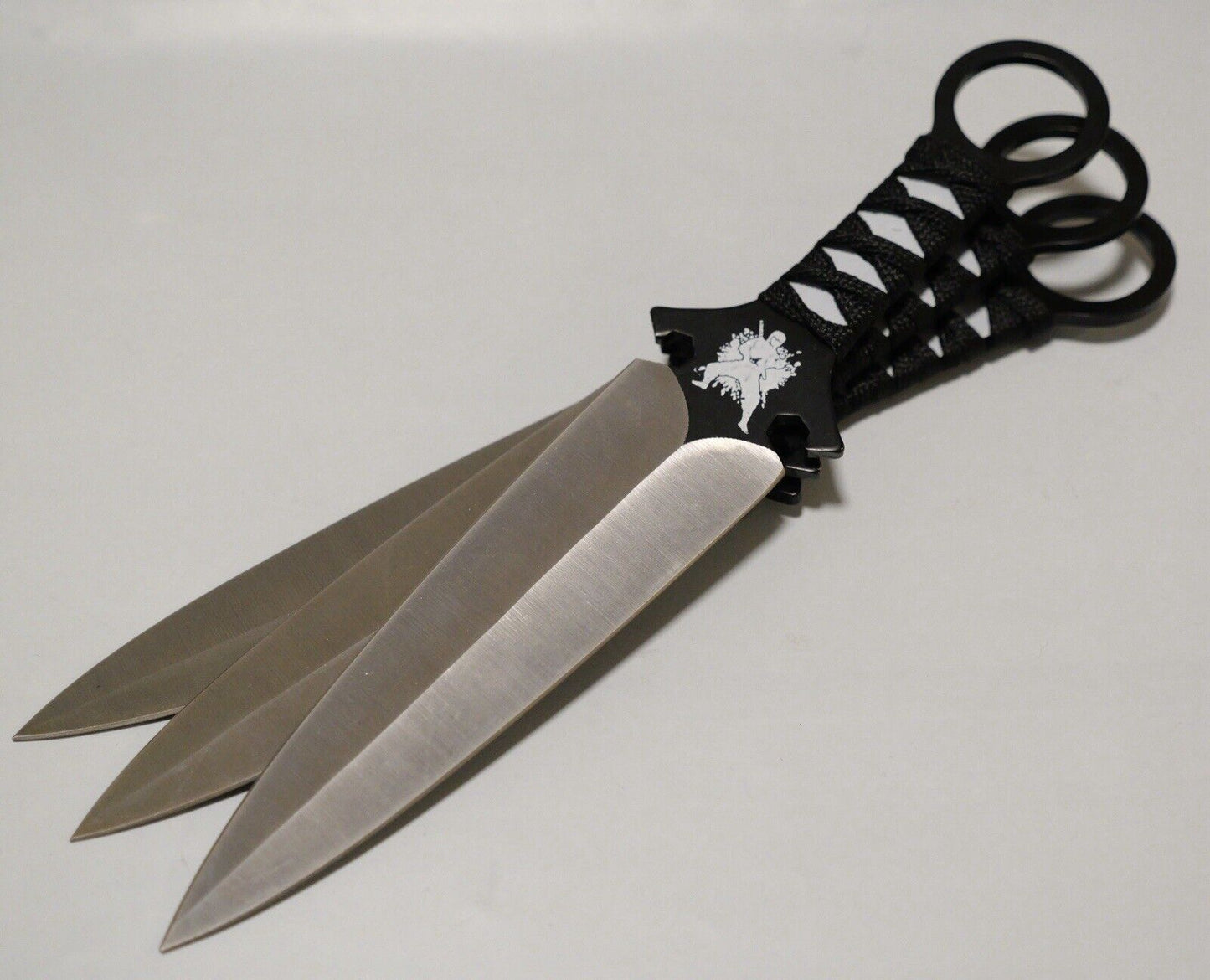 9” Throwing Knife Set Ninja Kunai Black Tactical Stealth Perfectly Balanced