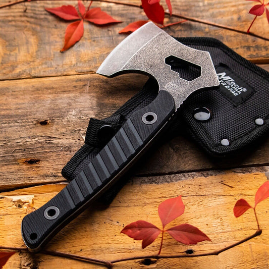 Mtech Extreme Tactical Axe 8" Overall 5mm Thick Nylon Sheath Belt Loop Full Tang