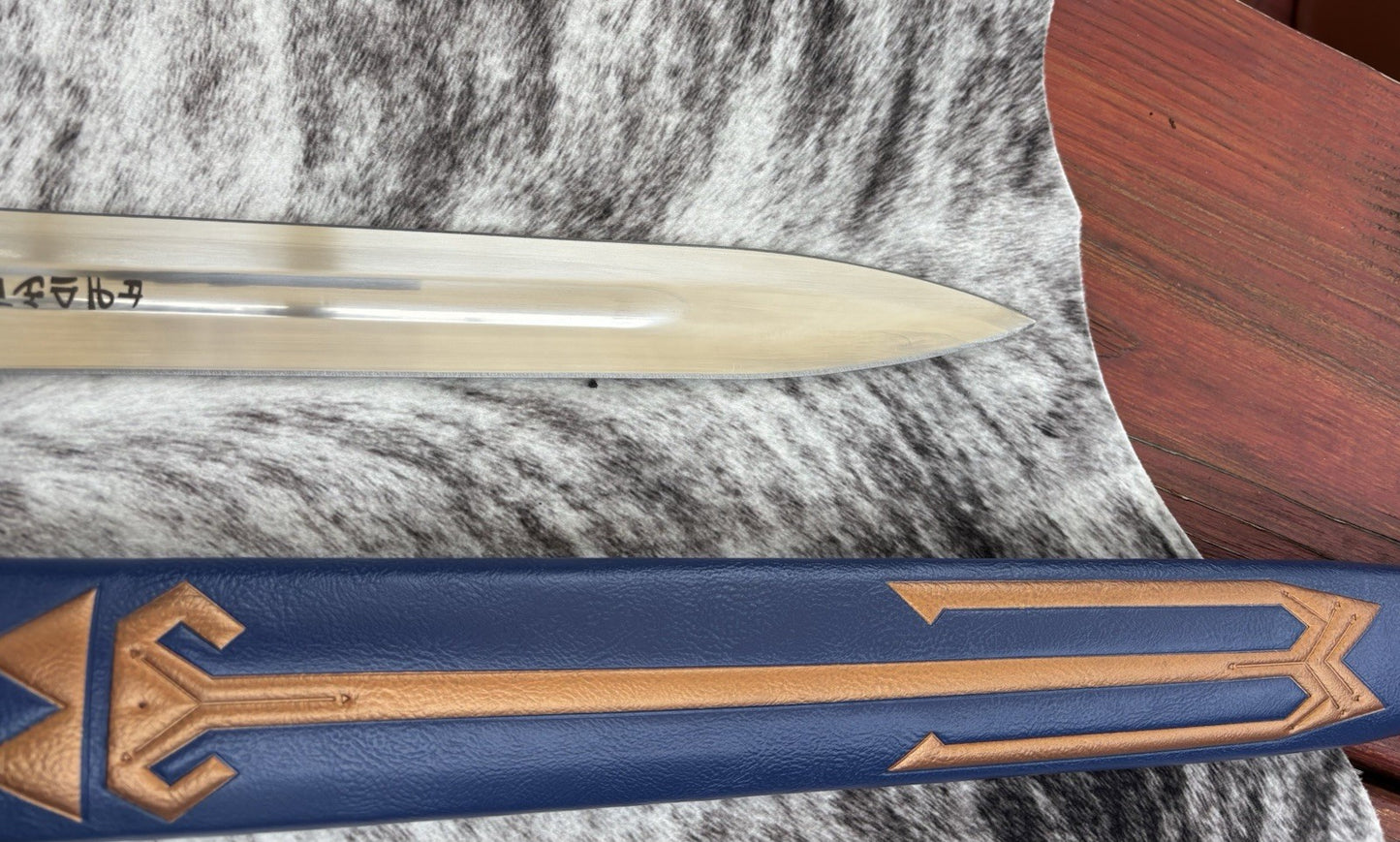 49" LARGE 1:1 Legend of Zelda Master Sword Skyward Replica Blade Blue Link Hyrul