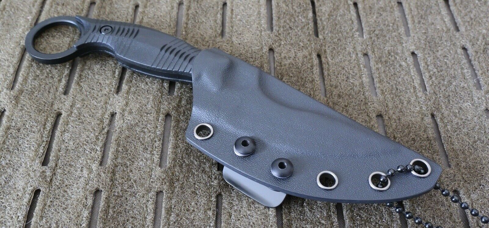 Horizontal Carry Fixed Blade Knife 19cm Overall Neck Knife Tactical 8CR13 Steel