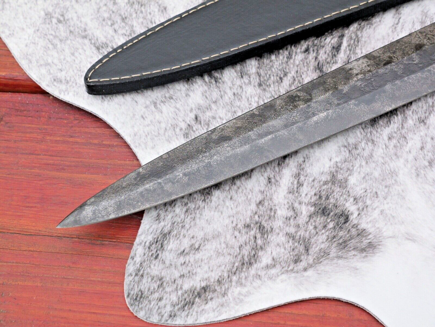 40" Shadow Spear Sharp Full Tang Battle Ready Manganease Steel 23" Blade Sheath