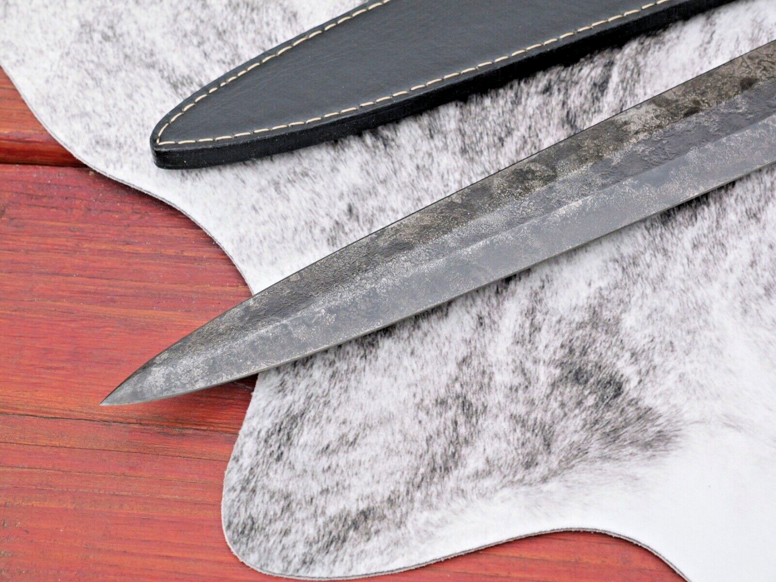 40" Shadow Spear Sharp Full Tang Battle Ready Manganease Steel 23" Blade Sheath