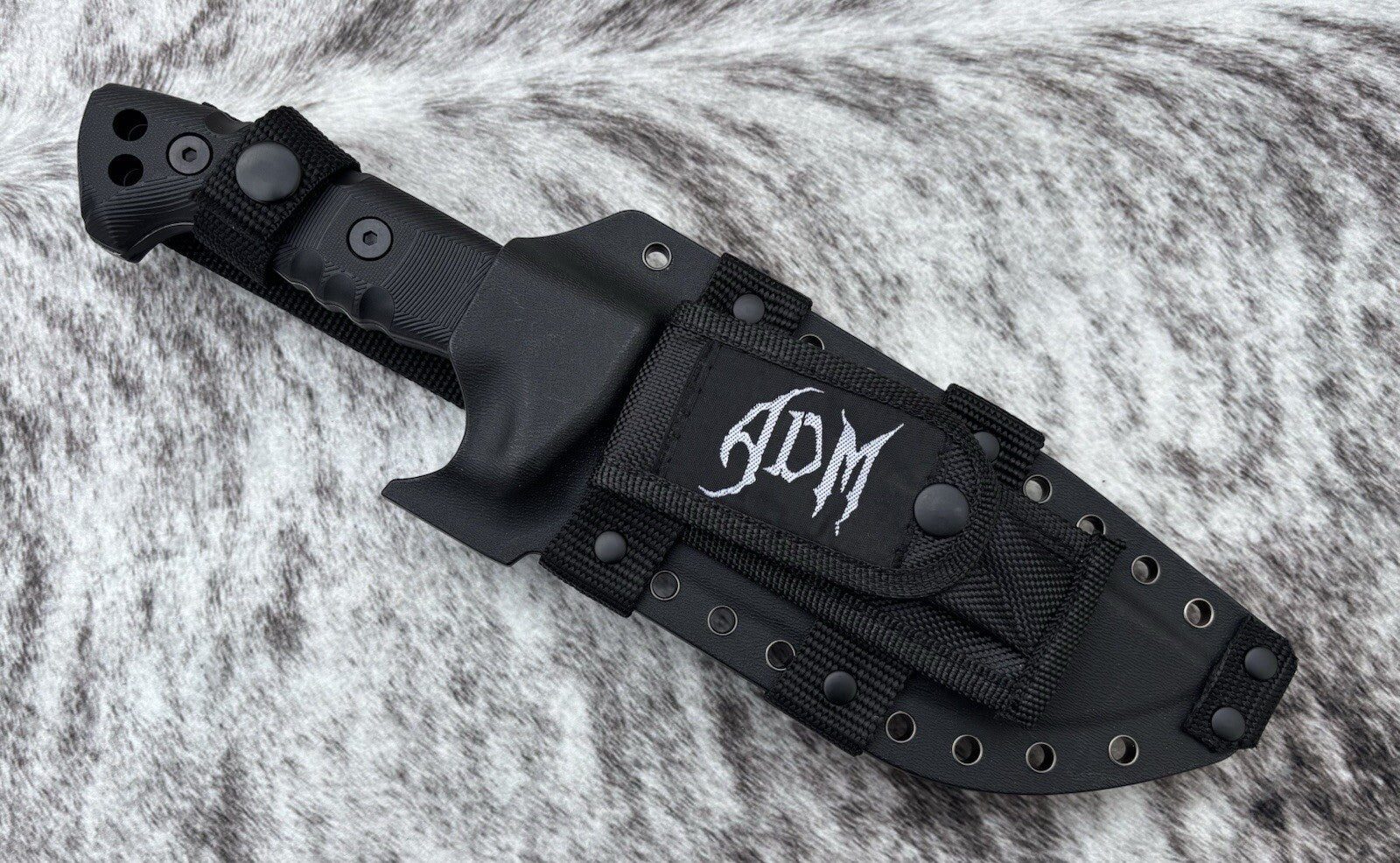 29cm Fixed Blade Knife Hard Sheath Belt Loop Full Tang Heavy Duty Sharp Black
