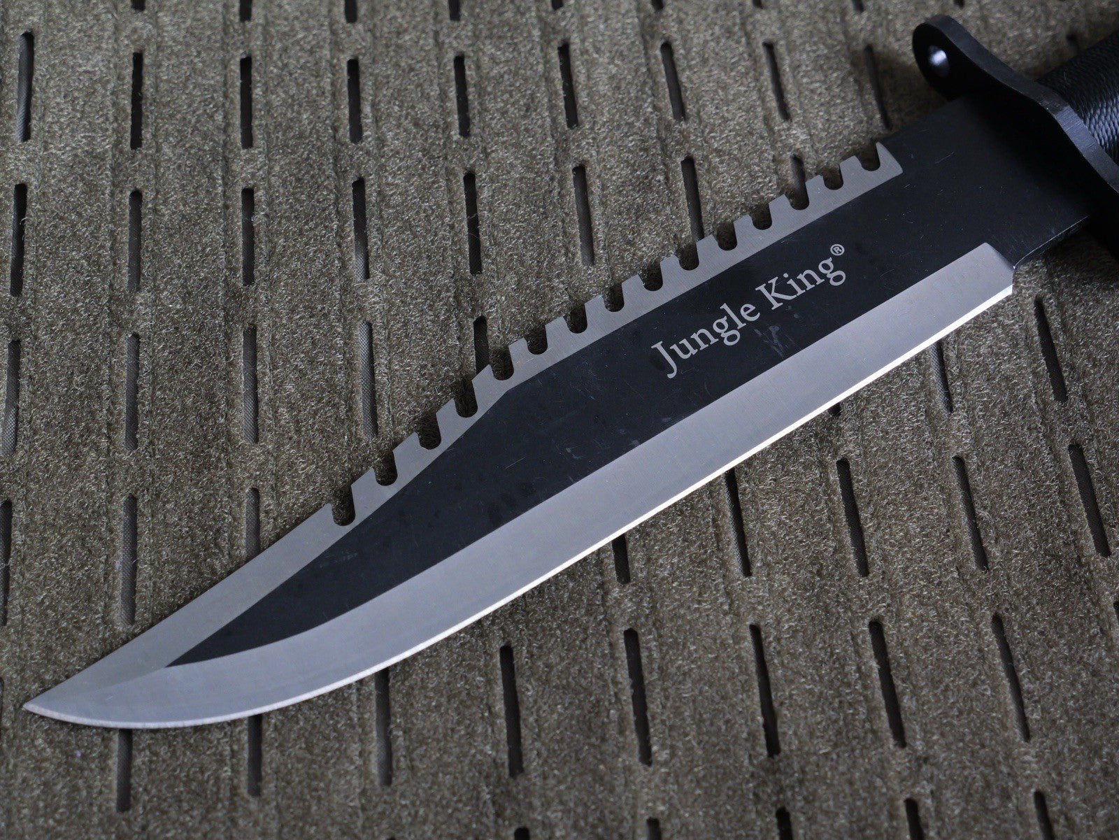 15” Survival Knife Fixed Blade Survival Kit Rambo Black  10” Blade Serrated Back