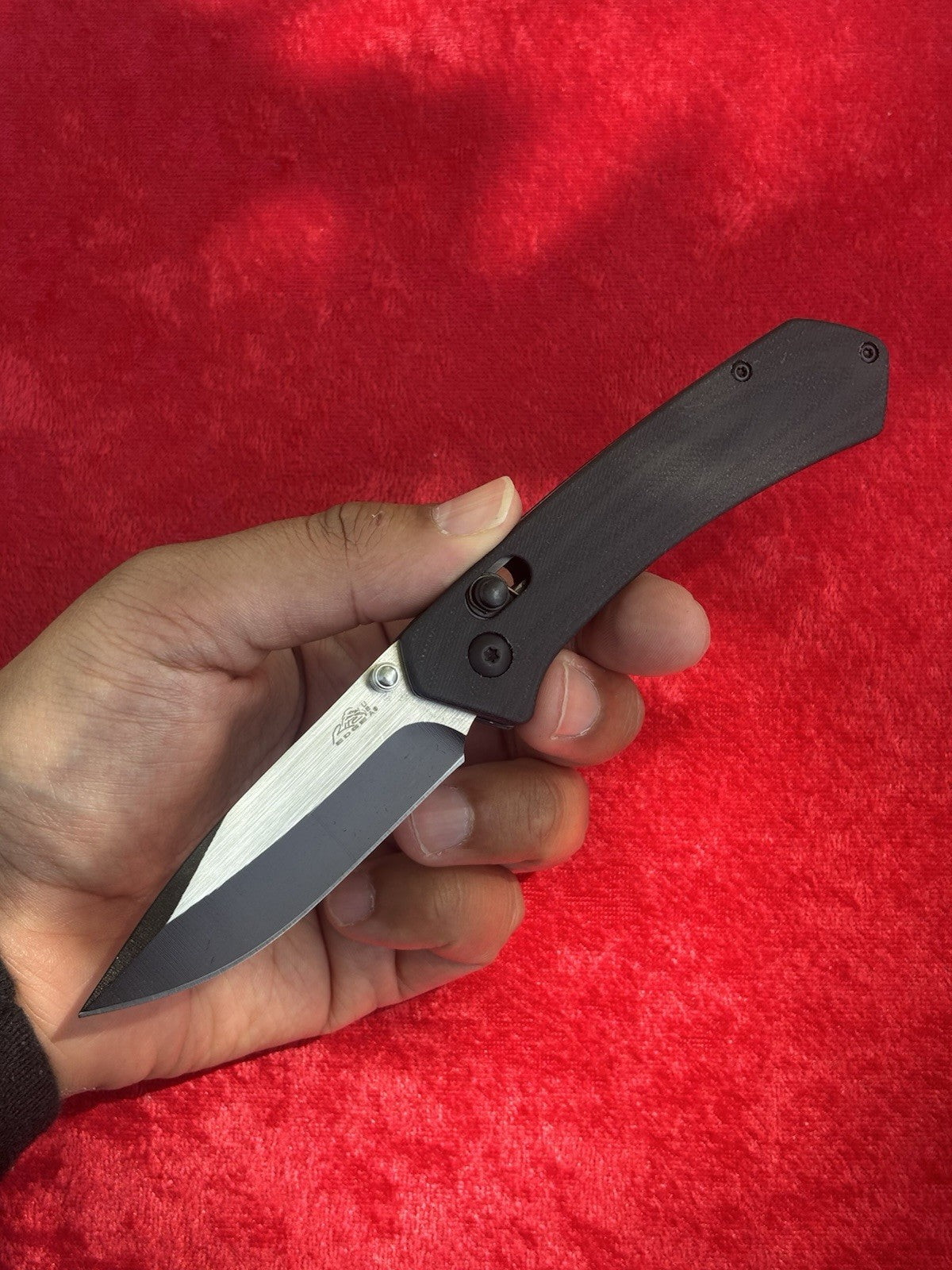 4” Medium Size Pocket Knife Black Bug out Style Micarta Handle Lightweight Sharp