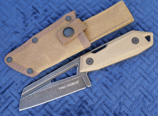 8.5” Fixed Blade Boot Knife Desert Tan Modern Sci Fi Storm Trooper Wharncliffe