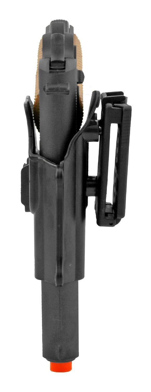 G13H Full Metal Spring Powered Airsoft Pistol Sidearm with Hard Shell Holster -