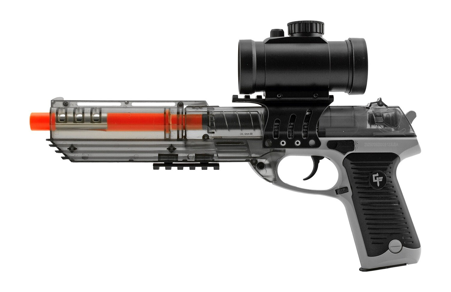 Game Face - Ghost Spring Powered Airsoft Shotgun and Pistol Kit Clear 370 fps
