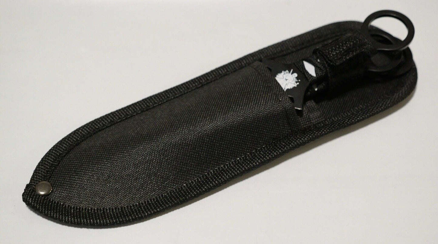 9” Throwing Knife Set Ninja Kunai Black Tactical Stealth Perfectly Balanced