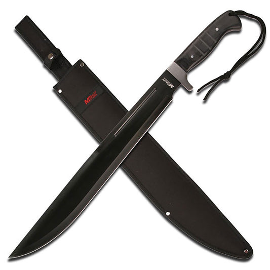 25" Machete Black Full Tang Wood Handle Premium Quality 18" Blade 4mm Thick