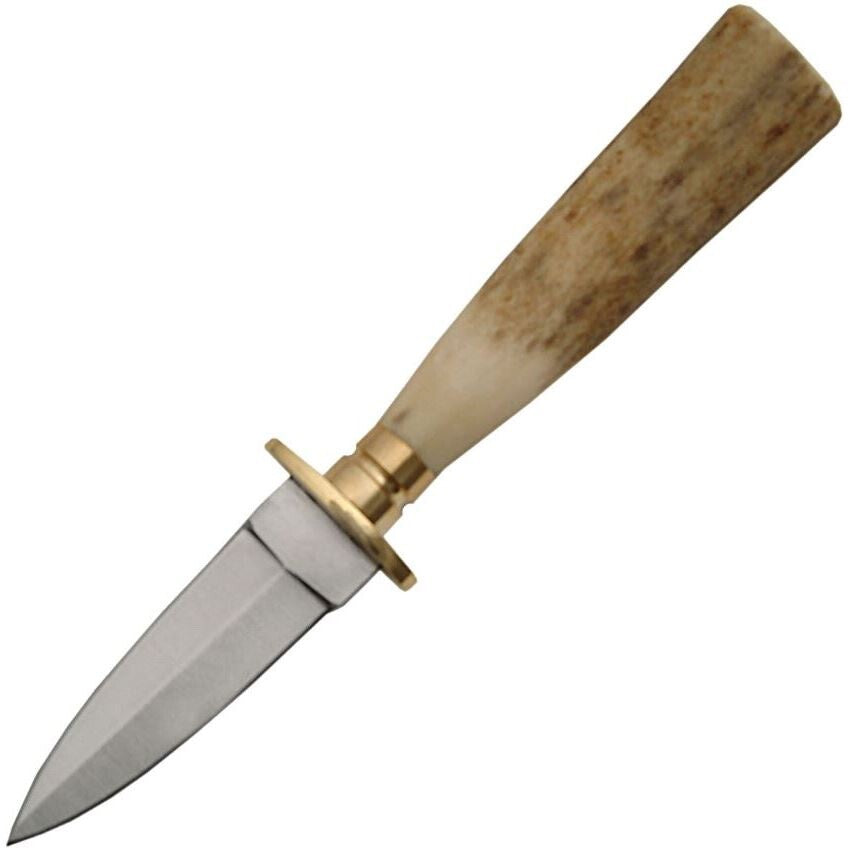 5.25" SMALL DAGGER SPEAR POINT DOUBLE EDGE LEATHER SHEATH