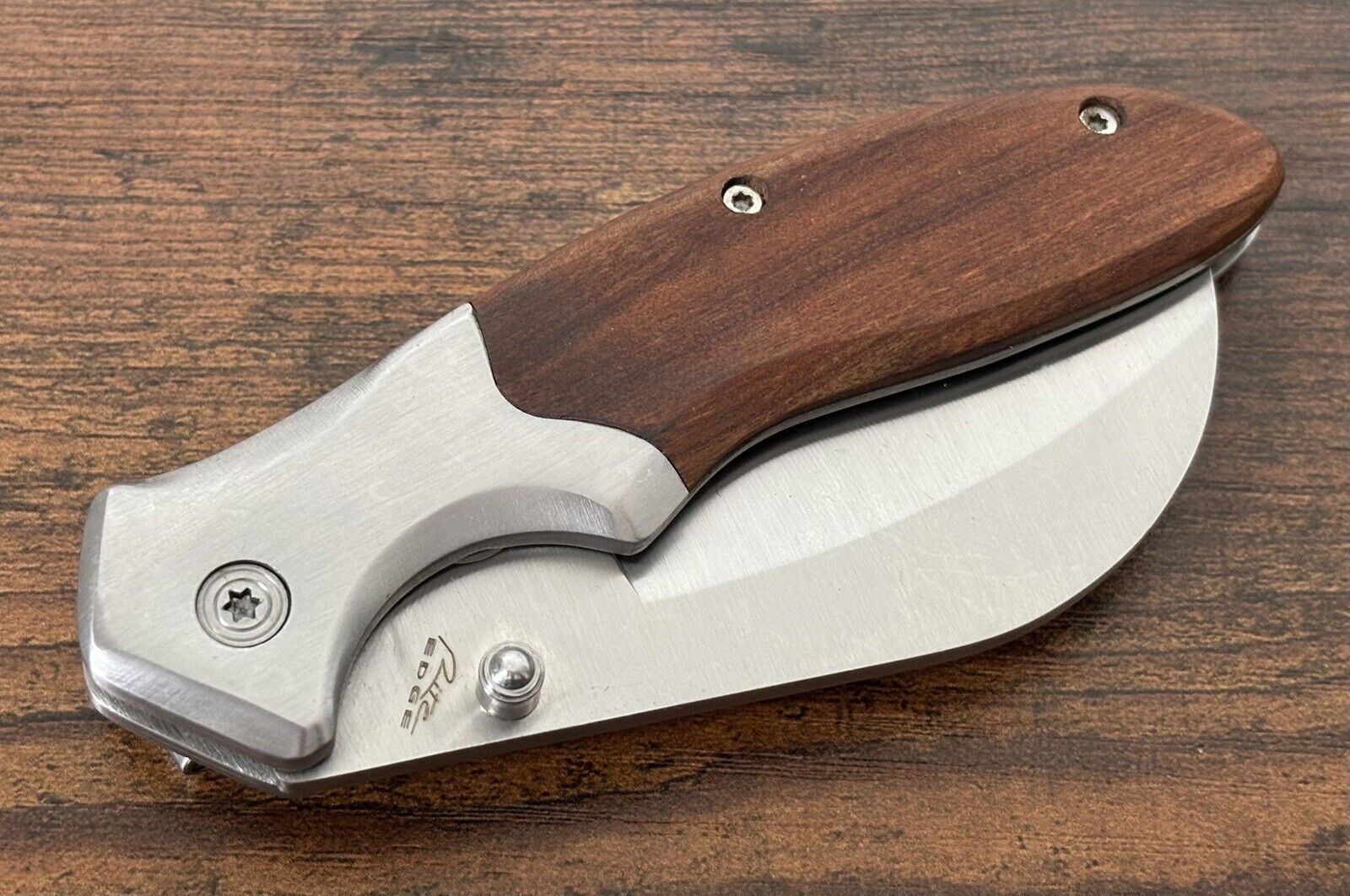 Hawkbill Knife Old School Wood Handle Sharp OG Classic Modern Liner Lock Hook