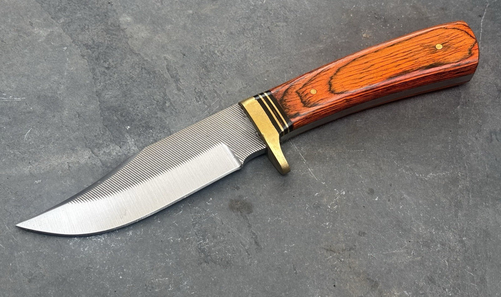 8” Fixed Blade Knife Leather Sheath High Carbon Steel File Knife Handmade Thick
