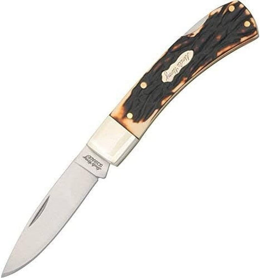 6.5” Schrade Pocket Knife Lockback Retro Sodbuster Coal Miner High Carbon Steel 