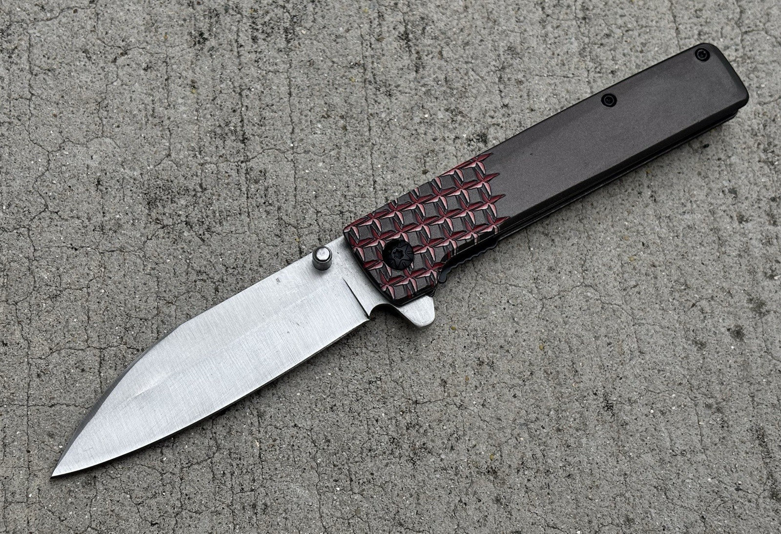 Modern Pocket Knife 8”Spring Assist Full Metal Deep Carry Clip Sheepsfoot Blade