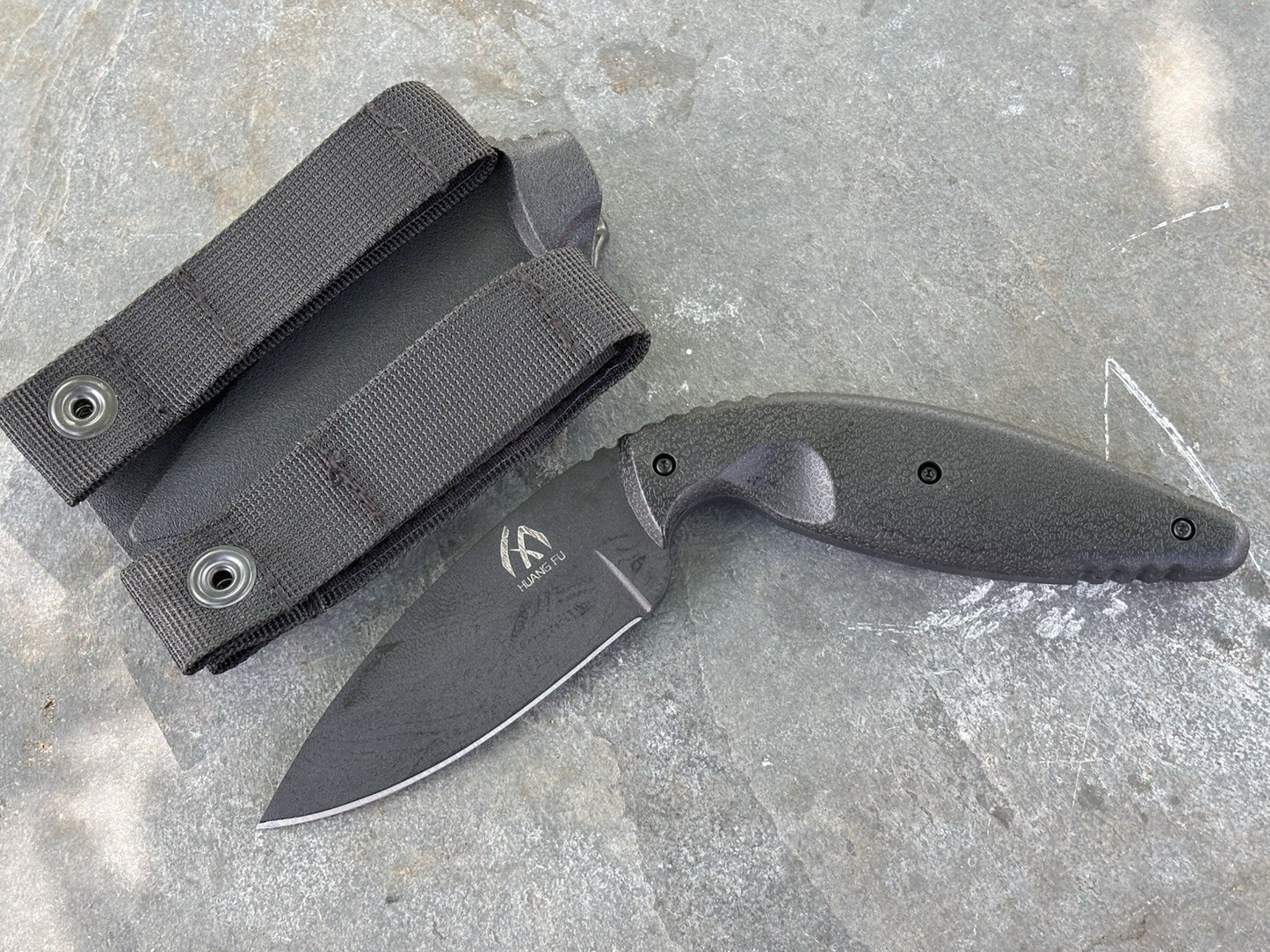Stealth Fixed Blade Knife Mini Combat Knife 7.5”440c Tactical Horizontal Carry