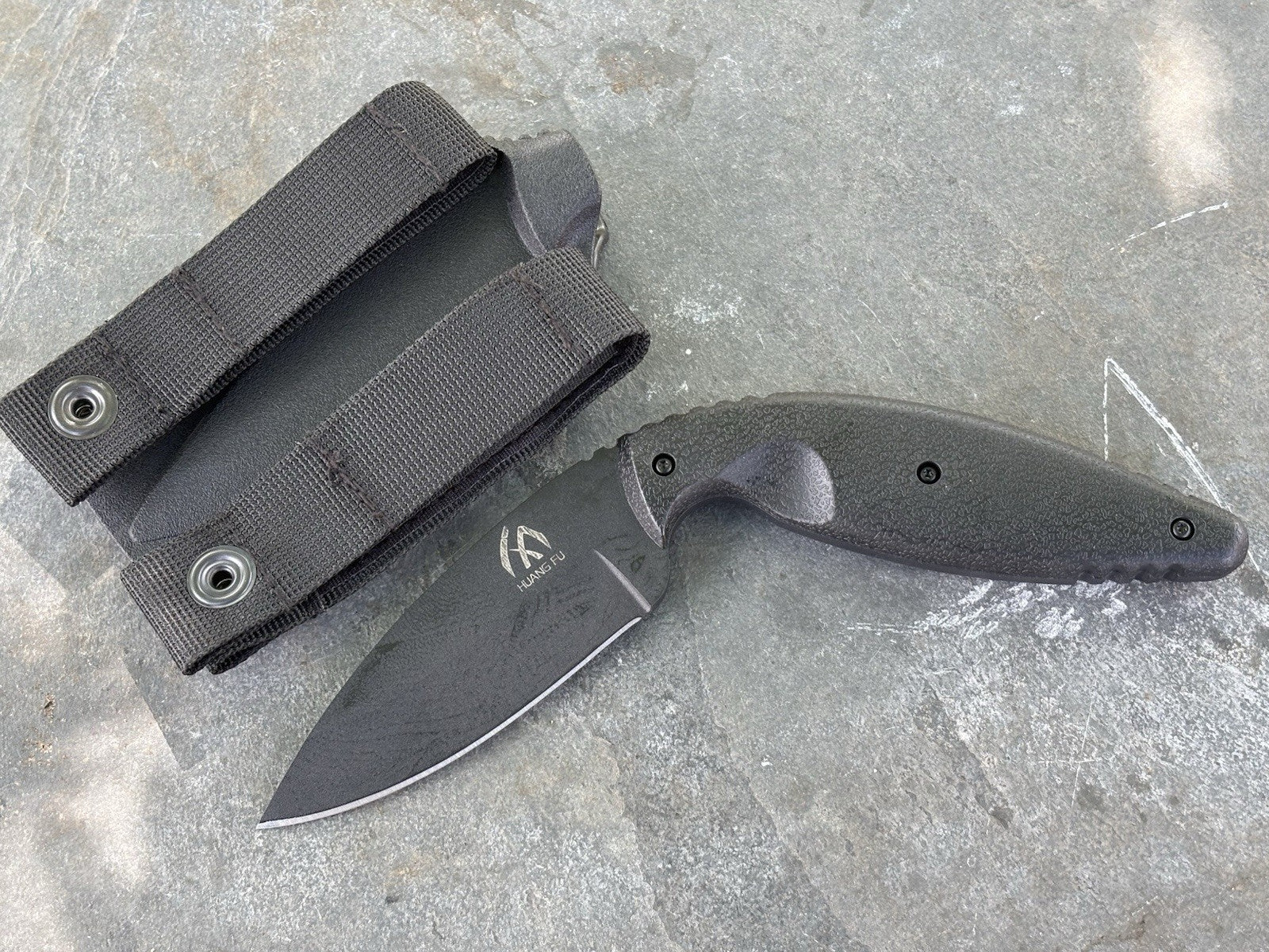 Stealth Fixed Blade Knife Mini Combat Knife 7.5”440c Tactical Horizontal Carry